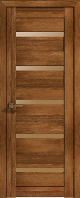 Дверь межкомнатная Лайт 7 60x200 (корица/стекло бронза сатинат)