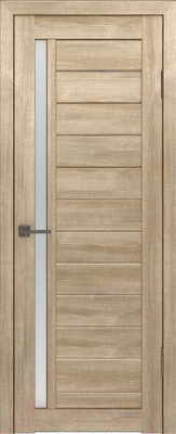 Дверь межкомнатная Лайт 9 60x200 (дуб мокко/стекло белый сатинат)
