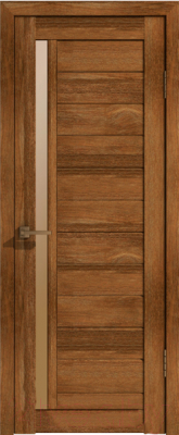 Дверь межкомнатная Лайт 9 60x200 (корица/стекло бронза сатинат)