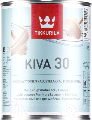 Лак Tikkurila Кива (900мл, полуматовый)
