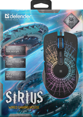 Мышь Defender Sirius GM-660L RGB / 52660