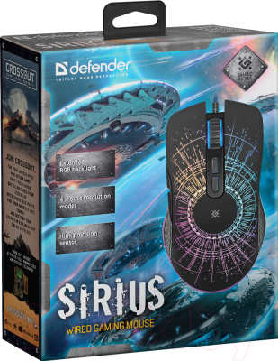 Мышь Defender Sirius GM-660L RGB / 52660