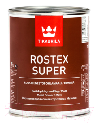 Грунтовка Tikkurila Ростекс (1л, супер черный)