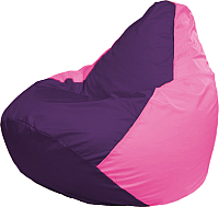 Бескаркасное кресло Flagman Груша Медиум Г1.1-32 (фиолетовый/розовый) - 