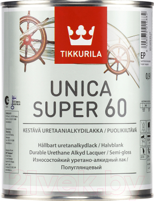 Лак Tikkurila Уника Супер (900мл, полуглянцевый)