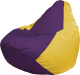 Бескаркасное кресло Flagman Груша Медиум Г1.1-35 (фиолетовый/желтый) - 