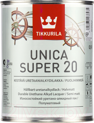 Лак Tikkurila Уника Супер, полуматовый (900мл)