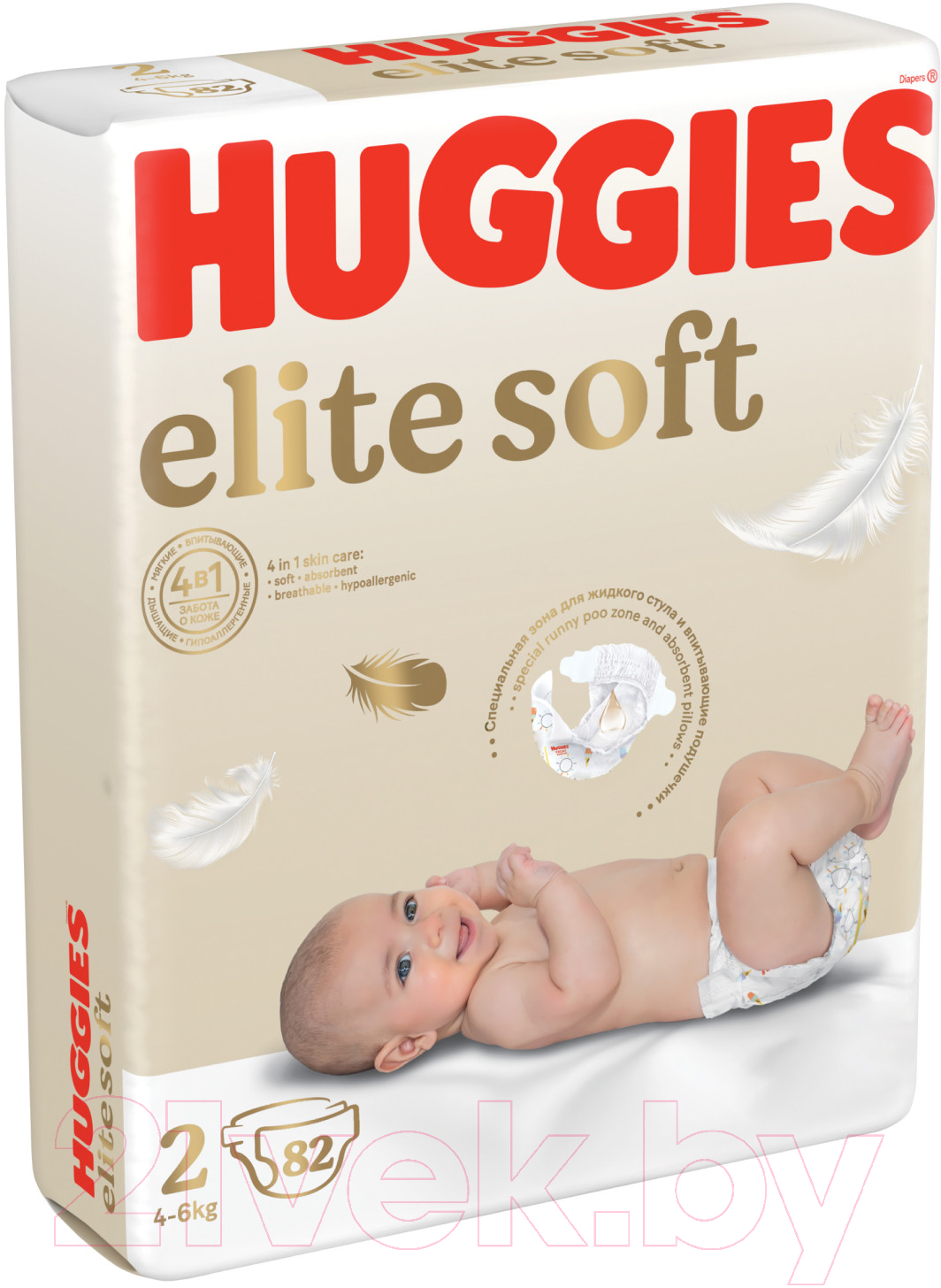 Подгузники детские Huggies Elite Soft 2 Mega 4-6кг