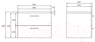 Изображение товара Тумба под умывальник Cersanit Lara / SB-SZ-LARA-CO60/Wh