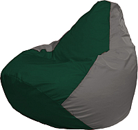 Бескаркасное кресло Flagman Груша Медиум Г1.1-61 (темно-зеленый/серый) - 