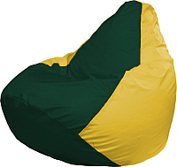 Бескаркасное кресло Flagman Груша Медиум Г1.1-65 (темно-зеленый/желтый) - 