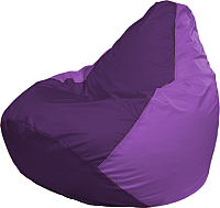 Бескаркасное кресло Flagman Груша Медиум Г1.1-71 (фиолетовый/сиреневый) - 