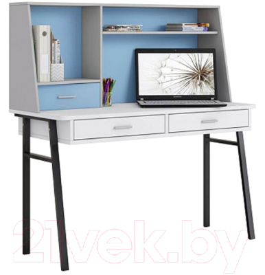 Письменный стол Polini Kids Aviv 1455 (белый/серый/голубой)