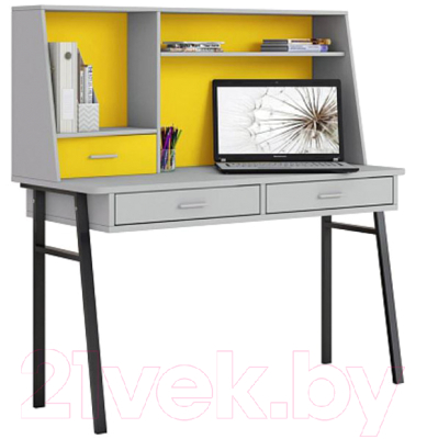 Письменный стол Polini Kids Aviv 1455 (серый/серый/желтый)