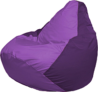 Бескаркасное кресло Flagman Груша Медиум Г1.1-102 (сиреневый/фиолетовый) - 