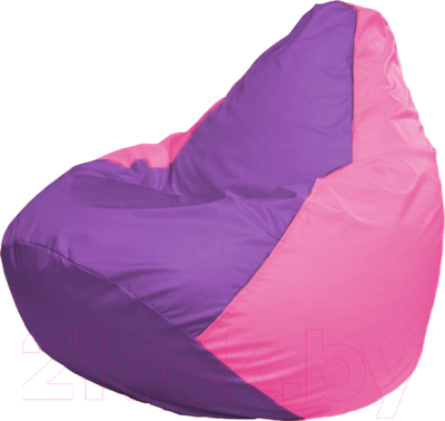 Бескаркасное кресло Flagman Груша Медиум Г1.1-109 (сиреневый/розовый)