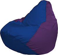 Бескаркасное кресло Flagman Груша Медиум Г1.1-117 (синий/фиолетовый) - 