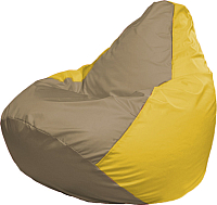 Бескаркасное кресло Flagman Груша Медиум Г1.1-95 (темно-бежевый/желтый) - 