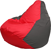 Бескаркасное кресло Flagman Груша Медиум Г1.1-170 (красный/тёмно-серый) - 