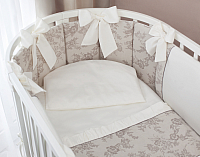 Комплект постельный для малышей Perina Эльфетто Oval / ЭФО6.2 (6 предметов, молочный/белый) - 