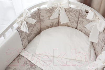 Комплект постельный для малышей Perina Эльфетто Oval / ЭФО6.2 (6 предметов, молочный/белый)