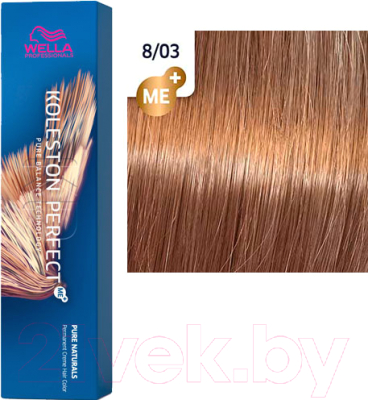 Крем-краска для волос Wella Professionals Koleston Perfect ME+ 8/03 (янтарь)