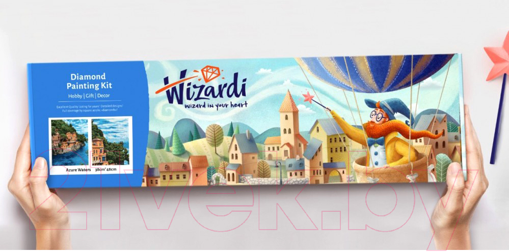 Набор алмазной вышивки Wizardi Тигр озера / WD2411