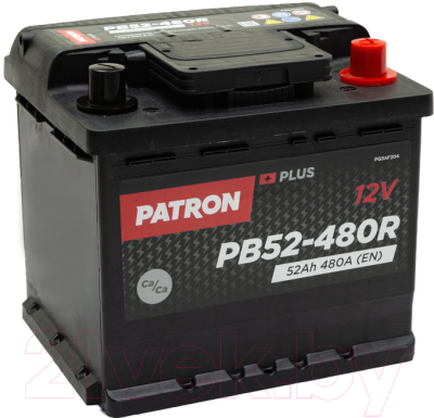 Автомобильный аккумулятор Patron Plus PB52-480R (52 А/ч)