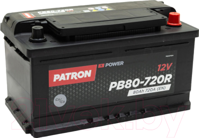Автомобильный аккумулятор Patron Power PB80-720R (80 А/ч)
