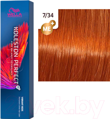 Крем-краска для волос Wella Professionals Koleston Perfect ME+ 7/34 (вишневый грог)