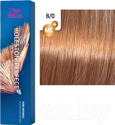 Крем-краска для волос Wella Professionals Koleston Perfect ME+ 8/0 (светлый блонд натуральный)