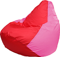 Бескаркасное кресло Flagman Груша Медиум Г1.1-175 (красный/розовый) - 