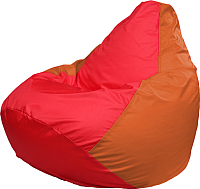 Бескаркасное кресло Flagman Груша Медиум Г1.1-176 (красный/оранжевый) - 