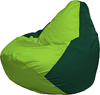 Бескаркасное кресло Flagman Груша Медиум Г1.1-185 (салатовый/тёмно-зелёный) - 