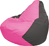 Бескаркасное кресло Flagman Груша Медиум Г1.1-187 (розовый/тёмно-серый) - 