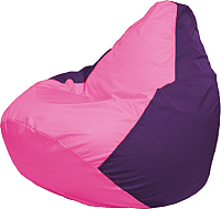 Бескаркасное кресло Flagman Груша Медиум Г1.1-191 (розовый/фиолетовый) - 