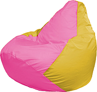 Бескаркасное кресло Flagman Груша Медиум Г1.1-201 (розовый/жёлтый) - 