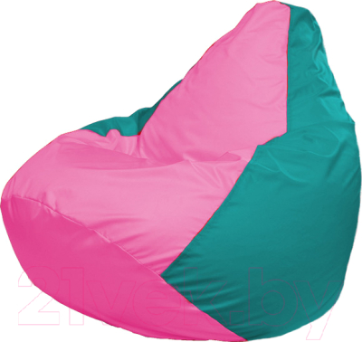 Бескаркасное кресло Flagman Груша Медиум Г1.1-204 (розовый/бирюзовый)