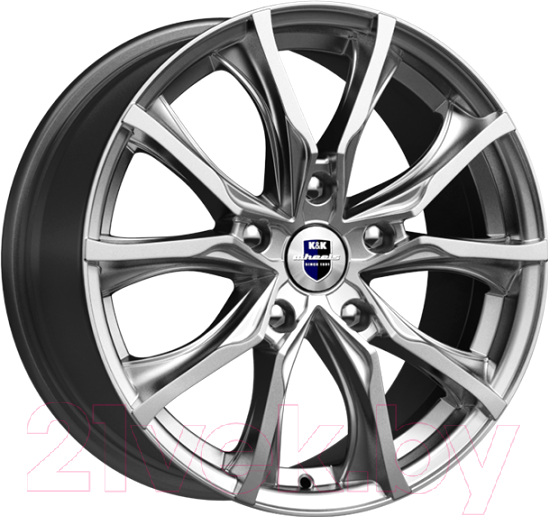 Литой диск K&K Твист (KC697) 17x7.5" 5x108мм DIA 67.1мм ET 45мм Дарк платинум