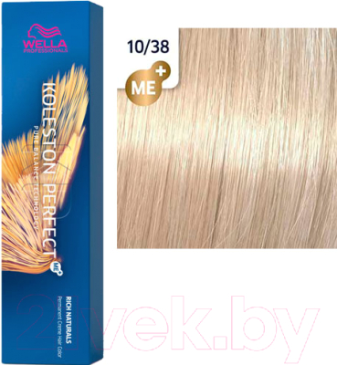 Крем-краска для волос Wella Professionals Koleston Perfect ME+ 10/38 (пудровый экрю)