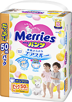 Подгузники-трусики детские Merries XL (50шт) - 