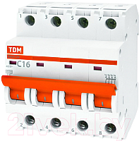 Выключатель автоматический TDM ВА 47-29 4Р 50А (D) 4.5кА / SQ0206-0194 - 