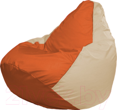 Бескаркасное кресло Flagman Груша Медиум Г1.1-207 (оранжевый/светло-бежевый)