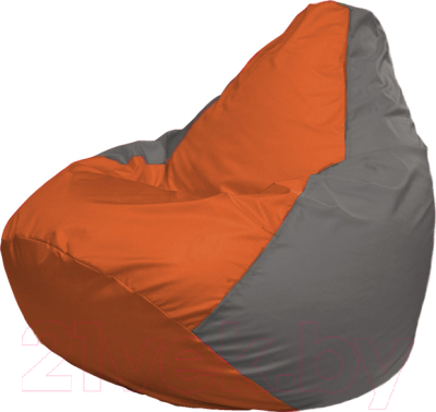 Бескаркасное кресло Flagman Груша Медиум Г1.1-214 (оранжевый/серый)