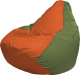 Бескаркасное кресло Flagman Груша Медиум Г1.1-216 (оранжевый/оливковый) - 