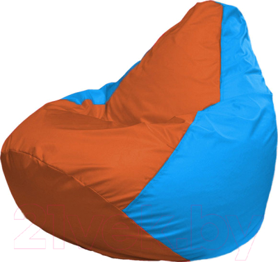 Бескаркасное кресло Flagman Груша Медиум Г1.1-221 (оранжевый/голубой)