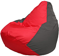 Бескаркасное кресло Flagman Груша Медиум Г1.1-232 (красный/чёрный) - 