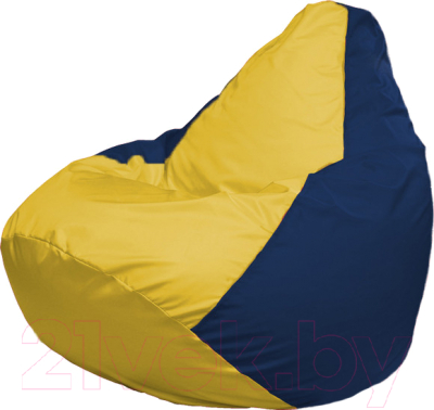 Бескаркасное кресло Flagman Груша Медиум Г1.1-248 (жёлтый/тёмно-синий)