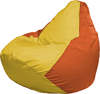 Бескаркасное кресло Flagman Груша Медиум Г1.1-258 (жёлтый/оранжевый) - 