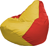 Бескаркасное кресло Flagman Груша Медиум Г1.1-260 (жёлтый/красный) - 